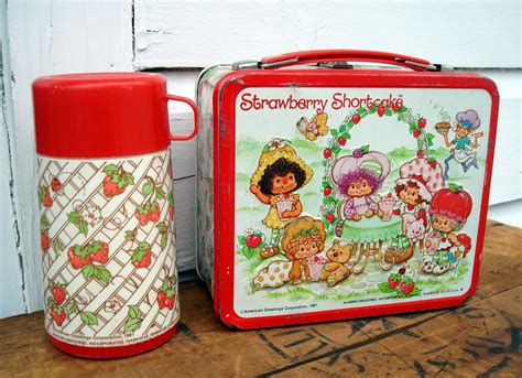 strawberry shortcake metal lunch box|vintage strawberry shortcake clothing.